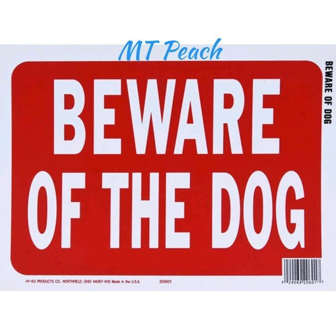 

Hy-Ko Stiker Sign Beware Of The Dog 9X12Inc 22X30Cm Anodized Sticker