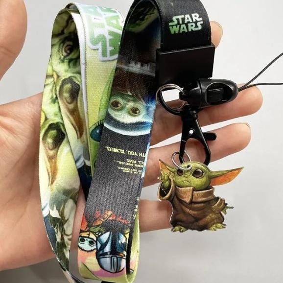 

Star Wars Yoda Tali Gantungan Id Card Name Tag Badge Holder Lanyard Y3