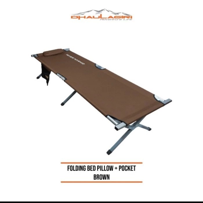 {DianShop} dhaulagiri velbed atau tempat tidur lipat outdoor camping - Cokelat Murah