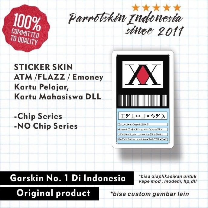 

Sticker Skin Card ATM Debit Credit Emoney Flazz Hunter X Hunter Evvarisk Garskin