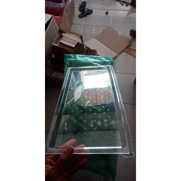 PENUTUP ATAS RAK SAYUR DAN BUAH KULKAS 2 PINTU AQUA AQR-D240 TERBARU