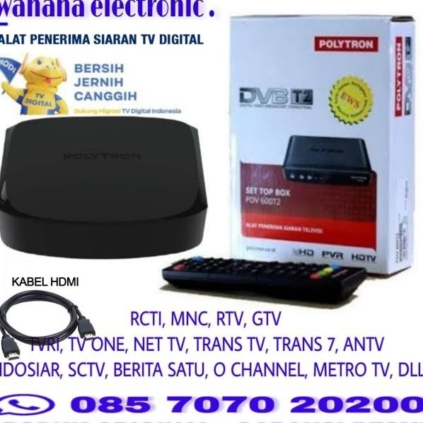 Stb Setopbox Setop Box Set Top Box Polytron Matrix Dvbt2 Tv Digital Tv