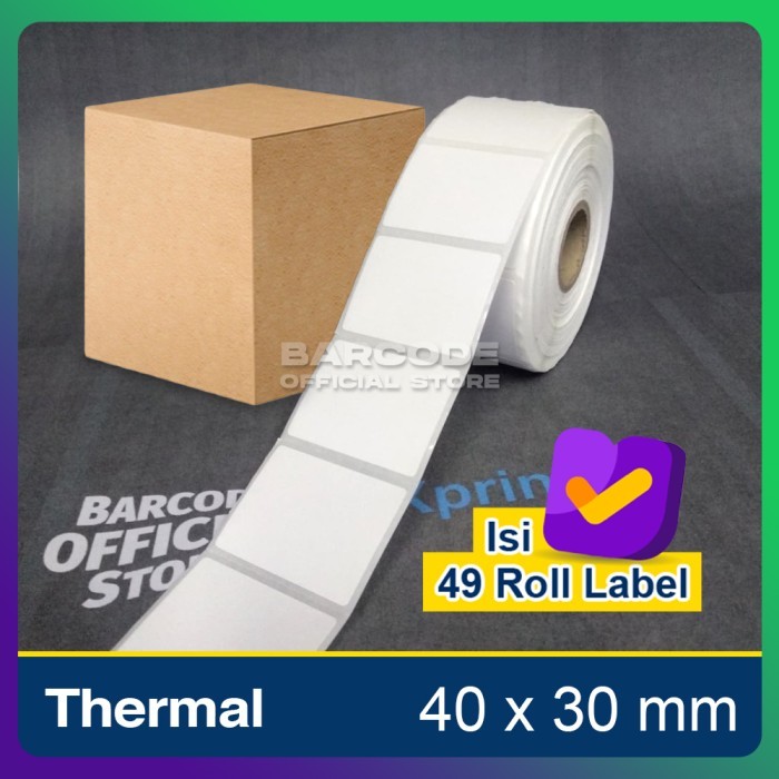 

Sale Label Thermal 40X30 Stiker Barcode 40 X 30 Mm ( 1 Line ) - Dus 49 Roll