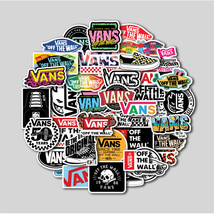 

Sale Sticker Pack Vans Logo Stiker Tumbler Laptop Stiker Koper Helm