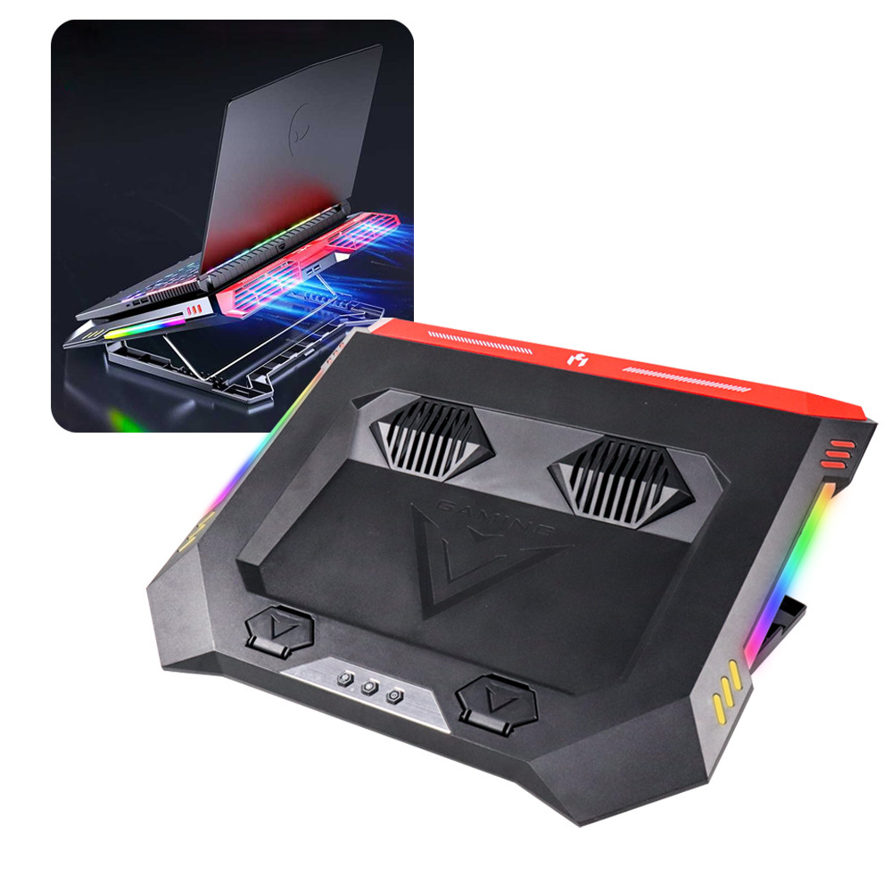 NUOXI MC Gaming Cooling Pad Kipas Laptop LED 2 Fan - X500/cooler laptop/alas pendingin laptop/pendin