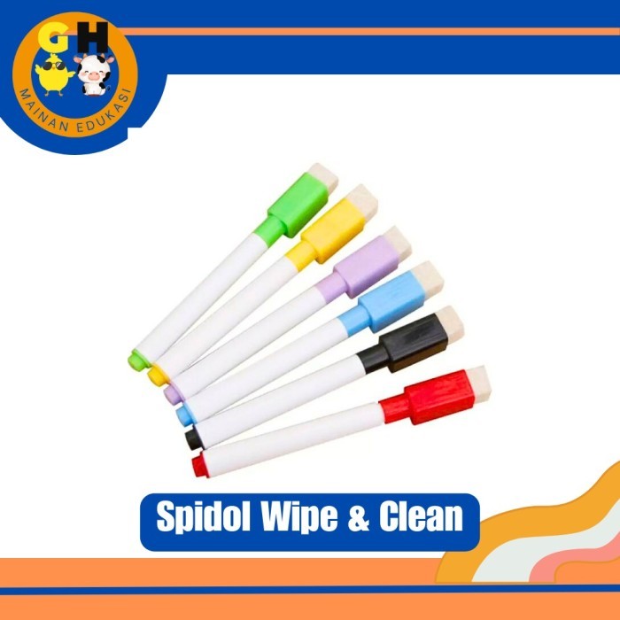 

Paling Laris! Spidol Wipe Clean WPC Coret Tulis Hapus White Board dengan Penghapus Murah
