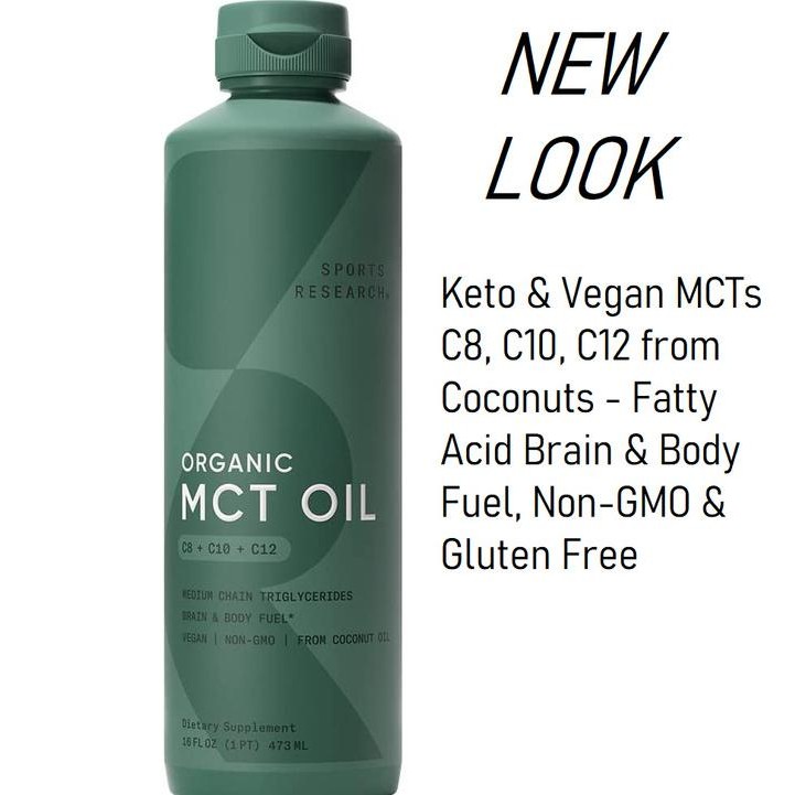 

Sports Research MCT Oil Unflavored 473ml vegan keto gluten dairy free _ - original