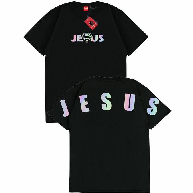 

SAKAZUKI Kaos Baju Rohani JESUS HOLOGRAM ROHANI KRISTEN Kaos Natal