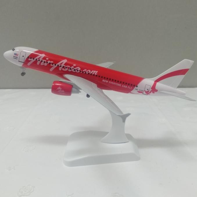 Pesawat Diecast Miniatur Air Asia Roda