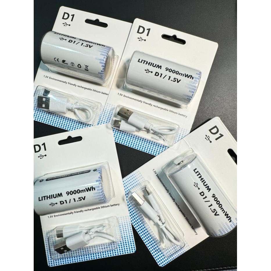 Wiji Battery Size D 9000Mah Baterai Tipe D Rechargeable Batre Charge 1.5V 9000Mah