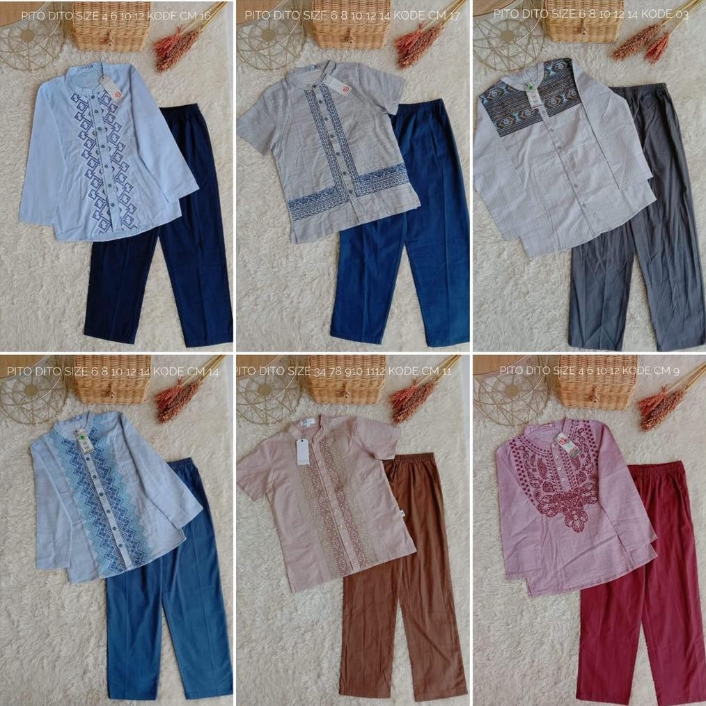 Original Full Tag PITO DITO Setelan koko anak Laki laki