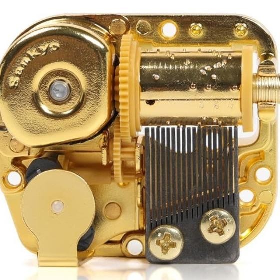Music Box Sankyo 18 Note Gold Mesin Kotak Musik Movement