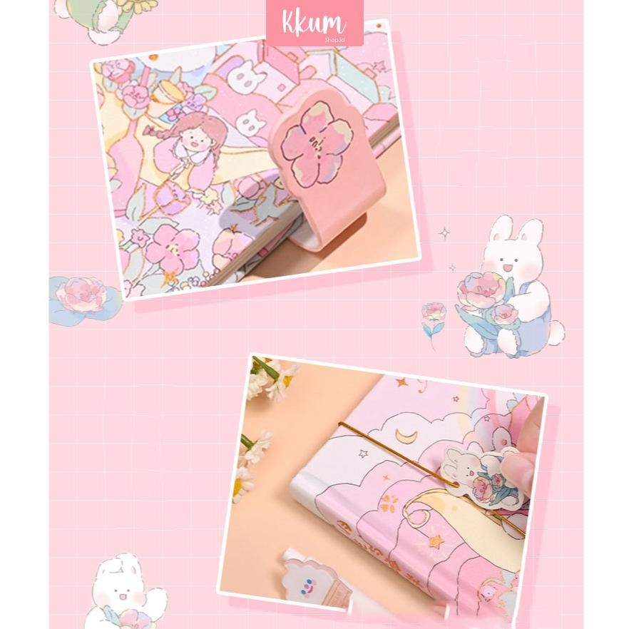 

An85 Notebook rabbit cute/ Buku tulis karakter lucu/ Buku catatan jurnal diary Viral