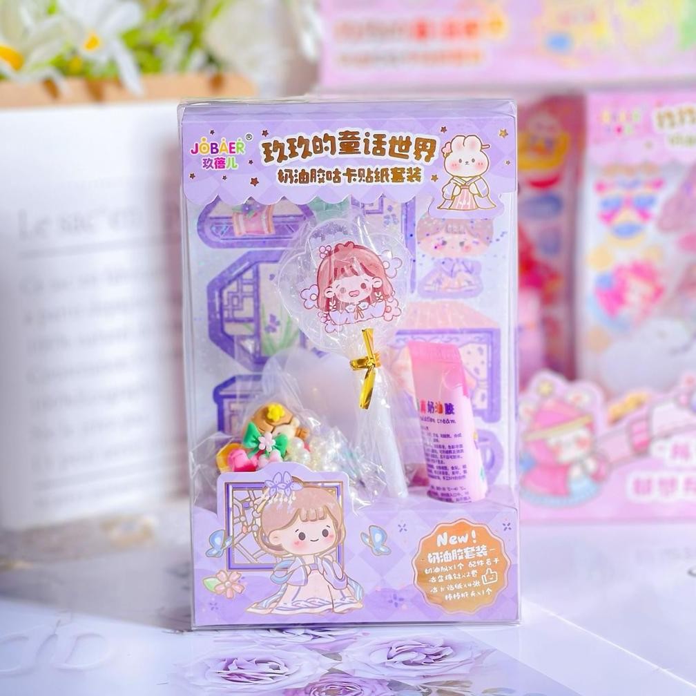 

th-23 GINGERINFANT 1 set Diy gantungan kunci aklirik aesthetic mainan sticker anak super lucu Terlaris