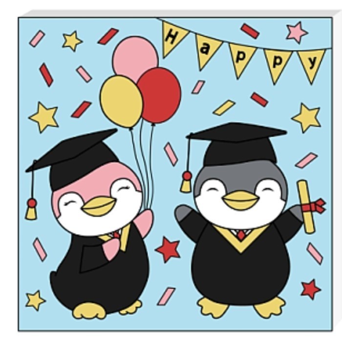 

Azalia Miniso Painting Kit 25X25Cm (Penguin Family & Graduation) Alat Lukis -