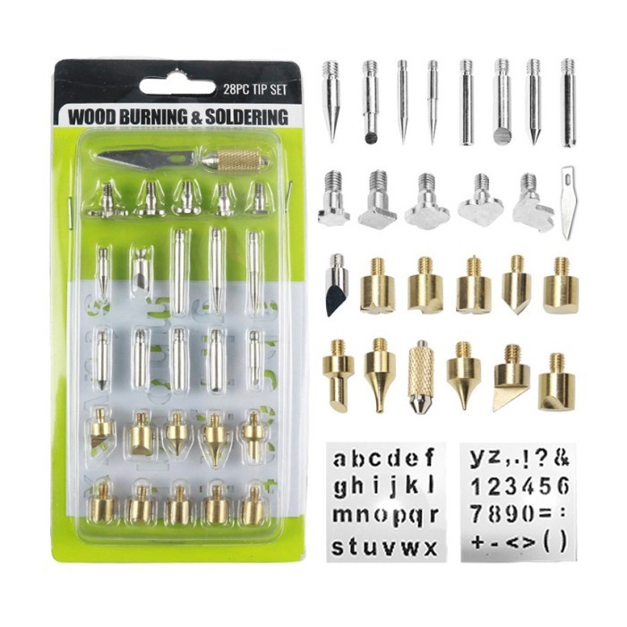 

Azalia Solder Alat Lukis Bakar Wood Burning Pen Pyrography 37 Set