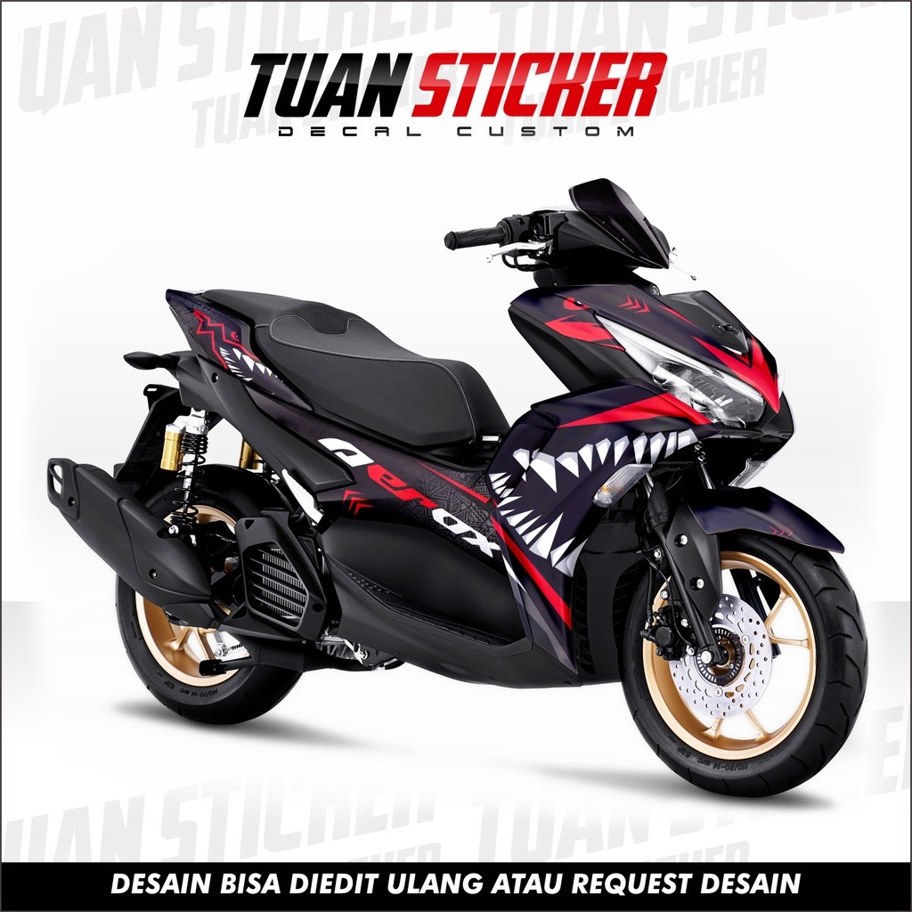 Stiker aerox Striping Decal All New Aerox 155 Connected full body sticker aerox 155 Connected motif 