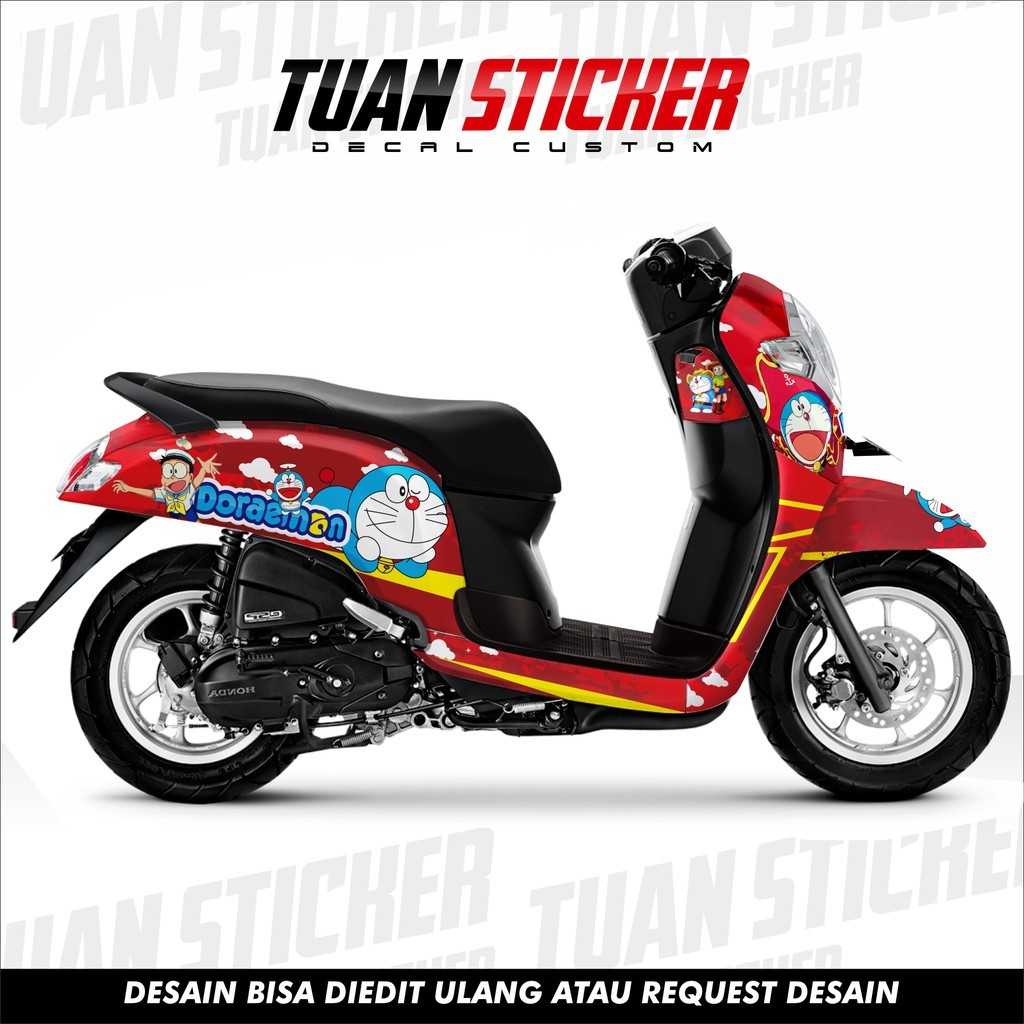 Sticker Striping Decal Scoopy New, decal scoopy, cetak striping decal scoopy zombie red doraemon