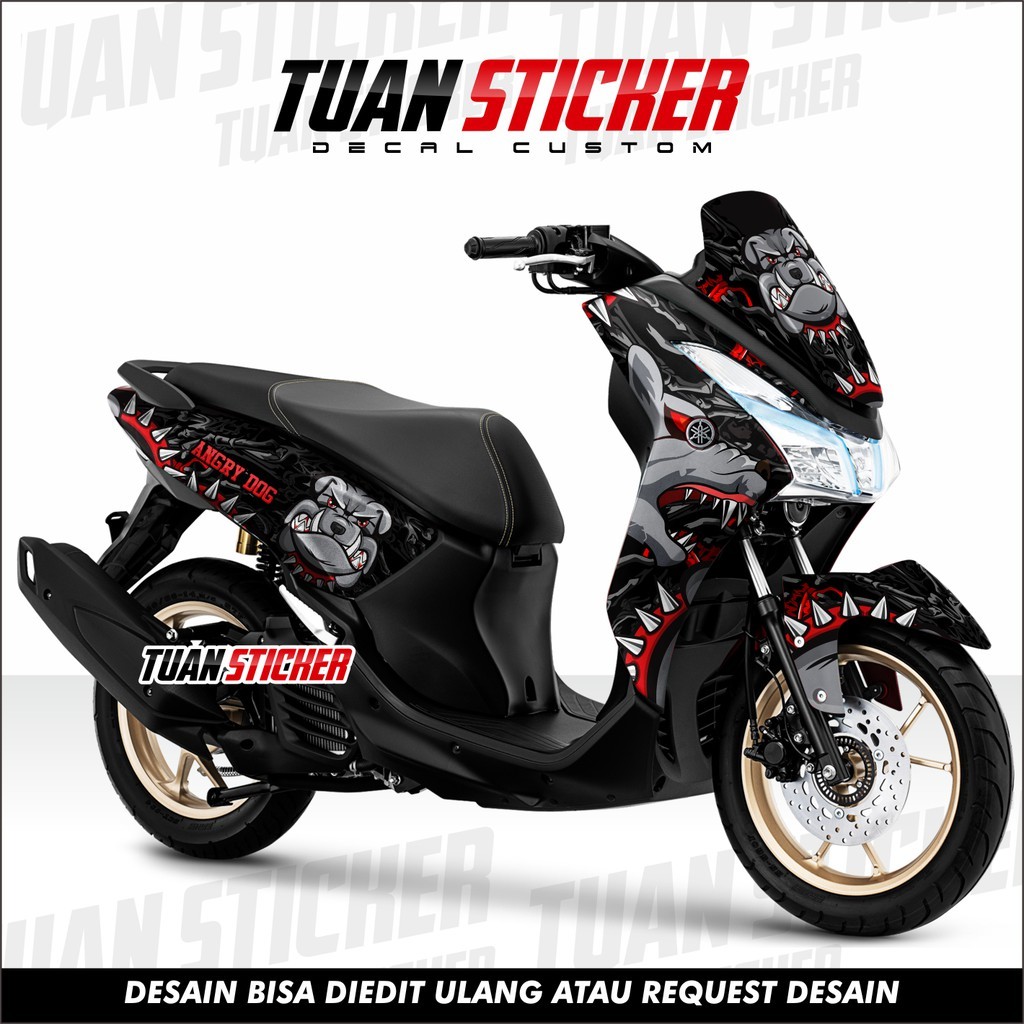 Sticker Striping Decal Yamaha Lexi, Sticker Decal Lexi, cetak sticker lexi, striping lexi dog
