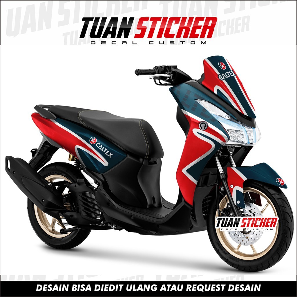 Sticker Striping Decal Yamaha Lexi, Sticker Decal Lexi, cetak sticker lexi, striping lexi caltex