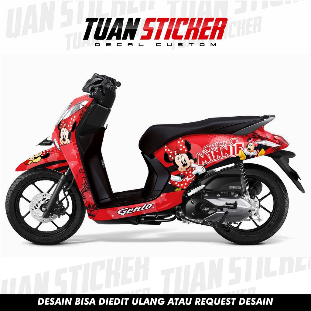 Sticker Striping decal Genio, Decal Honda Genio, Striping Genio, Sticker Honda Genio minnie