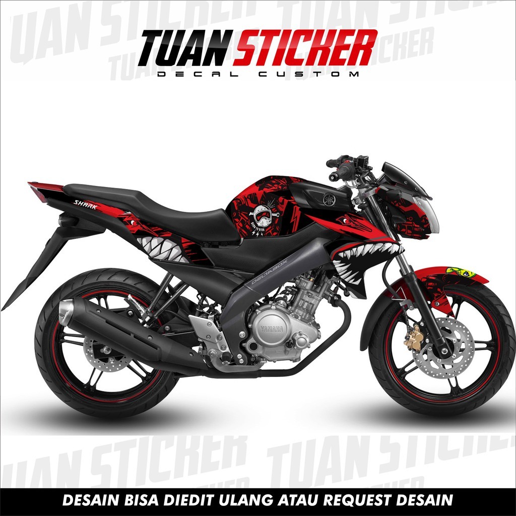 Sticker decal VIXION NVL FULL BODY, Striping VIXION NVL , Sticker VIXION NVL shark hiu