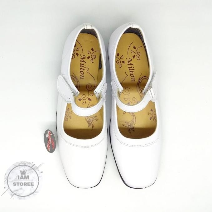 sepatu paskibra fantofel wanita sepatu sekolah fantofel putih BS01