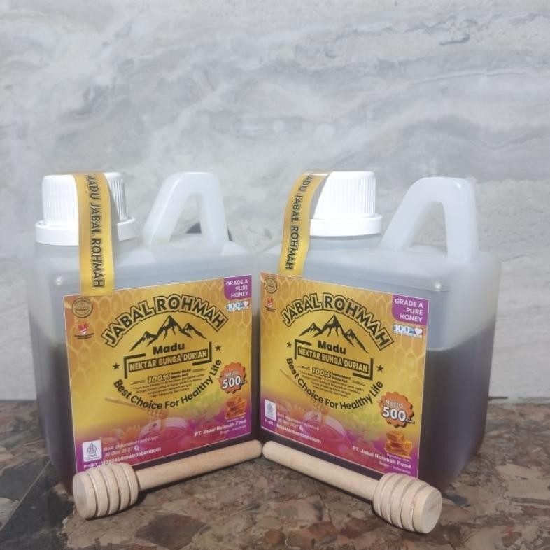 

Madu Nektar Bunga Durian Jabal Rohmah 500gram Murni Asli Grade A 100% Alami Natural Pure Raw Honey
