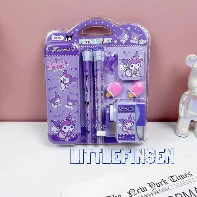 

Set kotak pensil sanrio/pensil kotak pensil rautan sanrio kuromi cinamurol melody BS76