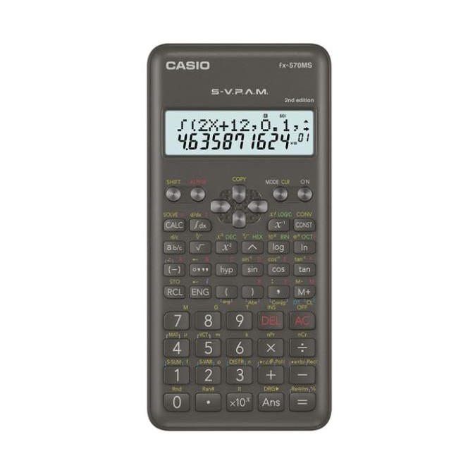 

Casio Kalkulator FX-570MS Scientific Calculator Kuliah Sekolah FX 570 H24M