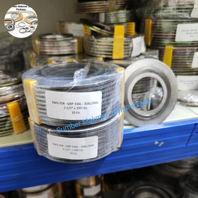 

Spiral Wound Gasket Ansi 300 Ss316 ( Swg Ansi 300 Ss316 ) 21/2" Inch / Dn 65