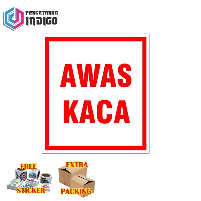 Promo stiker awas kaca Keren