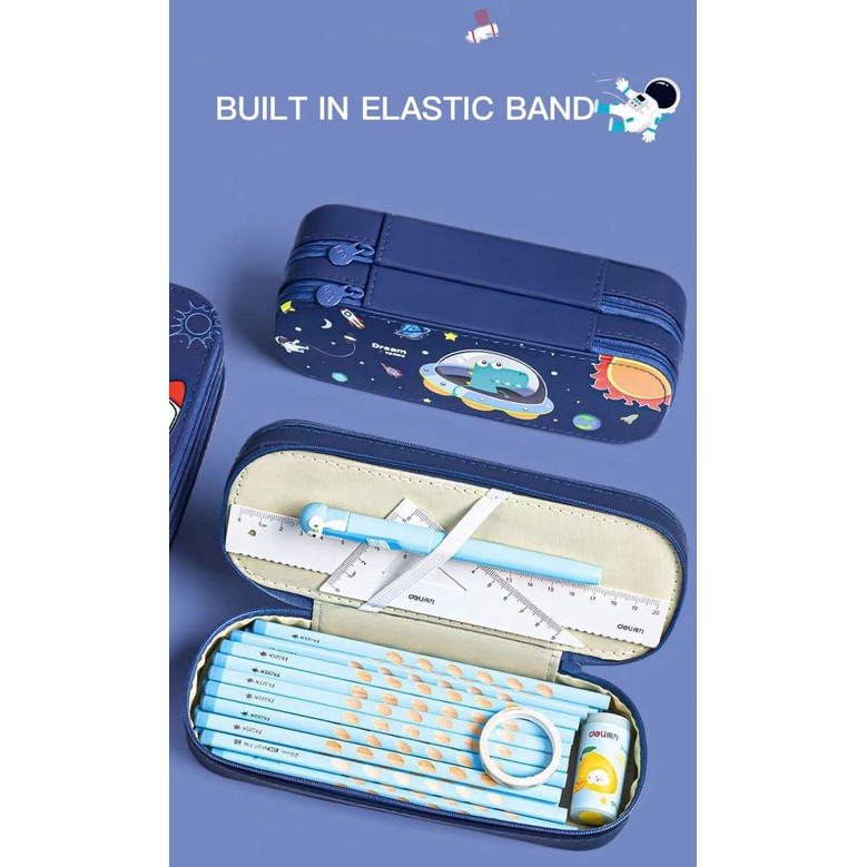 

F56 TEMPAT KOTAK PENSIL ANAK KARAKTER ASTRONOT UNICORN 2 TINGKAT CS007 XT3