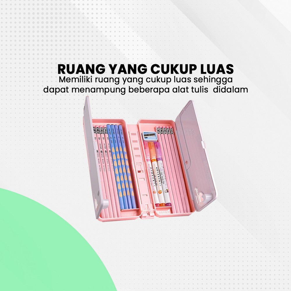 

J7W TEMPAT PENSIL LIPAT 2IN1 MULTIFUNGSI TEMPAT PENYIMPANAN ALAT TULIS ANAK SEKOLAH / PENCIL CASE