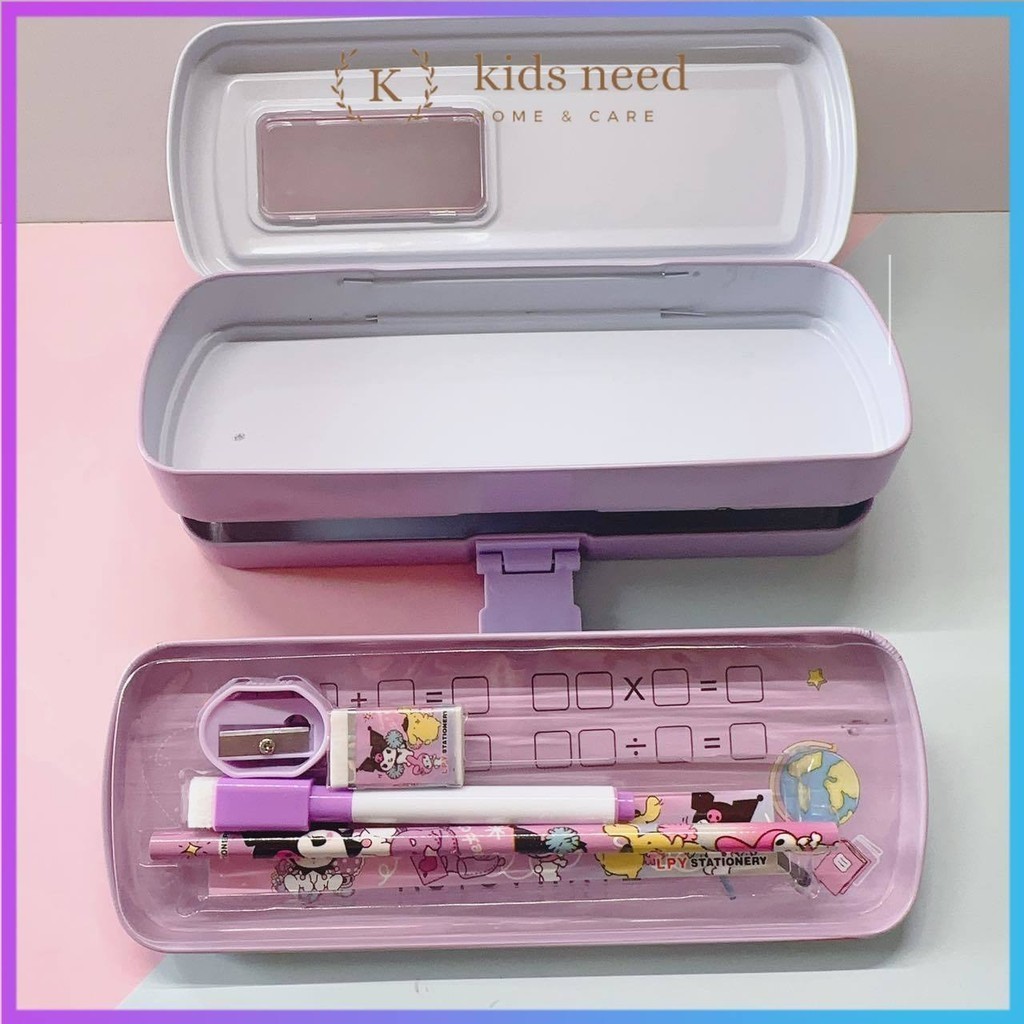 

S8U PENSIL CASE KALENG RANTANG 3 N ADA ISI / KOTAK PENSIL SLETING / TEMPAT PENSIL KALENG WHITE BOARD
