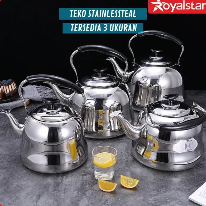 Teko Stainless Steel Ceret Air Panas Ceret Bunyi Siul - Royalstar