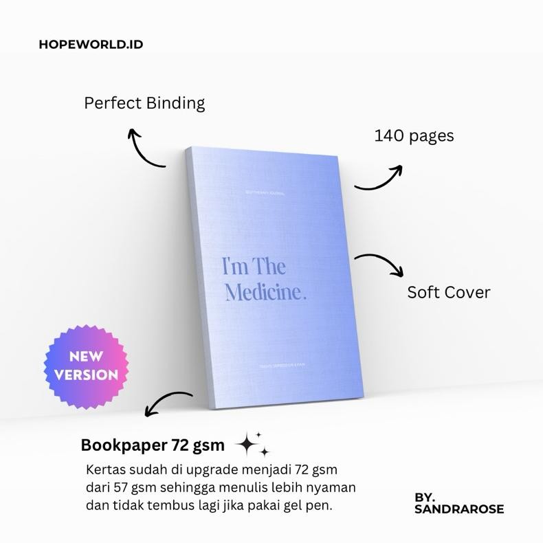 

BISA COD Self Therapy Journal - l'm The Medicine by SANDRAROSE, Jurnal Psikologi, Buku Psikologi, Buku Jurnal, Diary Book, Buku Diary, Planner, Buku Catatan Harian, Buku Agenda fb-4