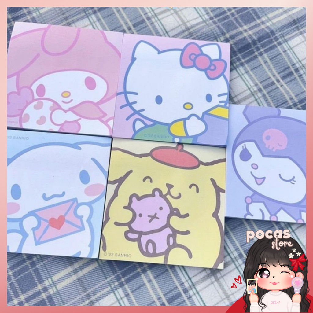 

[PS] 50 LEMBAR STICKY NOTE AESTHETIC LUCU STICKY NOTES SANRIO KUROMI MELODY CINAMOROLL KARTUN KARAKTER PESAN TEMPEL