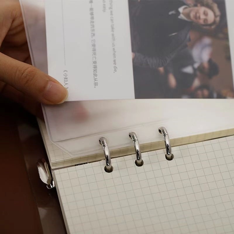 

A6/A7/A5/B5 6-hole Transparent Hand Book Bags / Japanese Hand account Book Loose-leaf Storage Bag