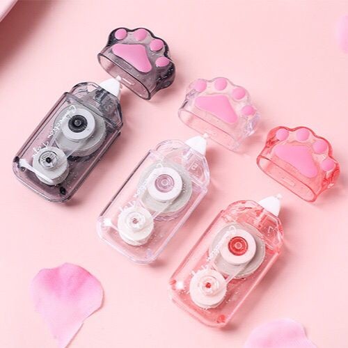 

[MILOLI] 1Pcs CORRECTION TAPE CAT PAW MINI/ 6M Pet Portabel Transparant Aesthetic Tipe X - F0221