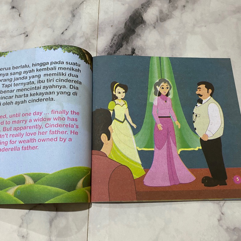 

Cinderella disney princess buku cerita anak bahasa inggris indonesia bilingual dongeng putri puteri