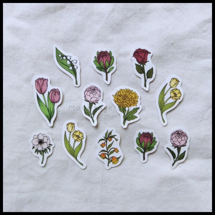 

TERMURAH FLORA VINYL STICKER PACK JOURNALING !!!!!!