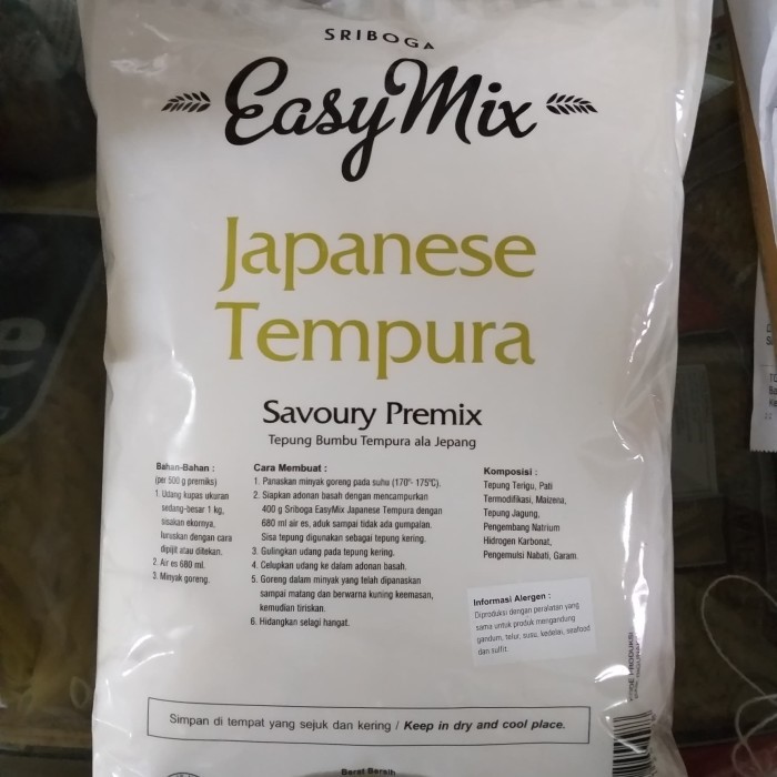

easymix japanese tempura 1kg sriboga tepung premix