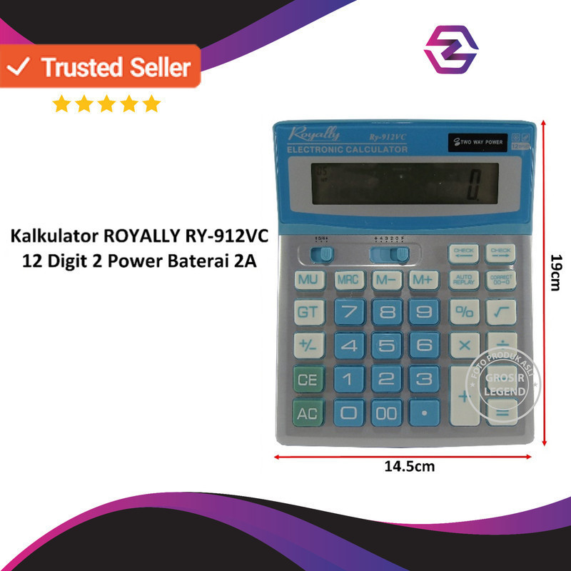 

KALKULATOR ROYALLY RY-912VC 12 DIGIT 2 POWER