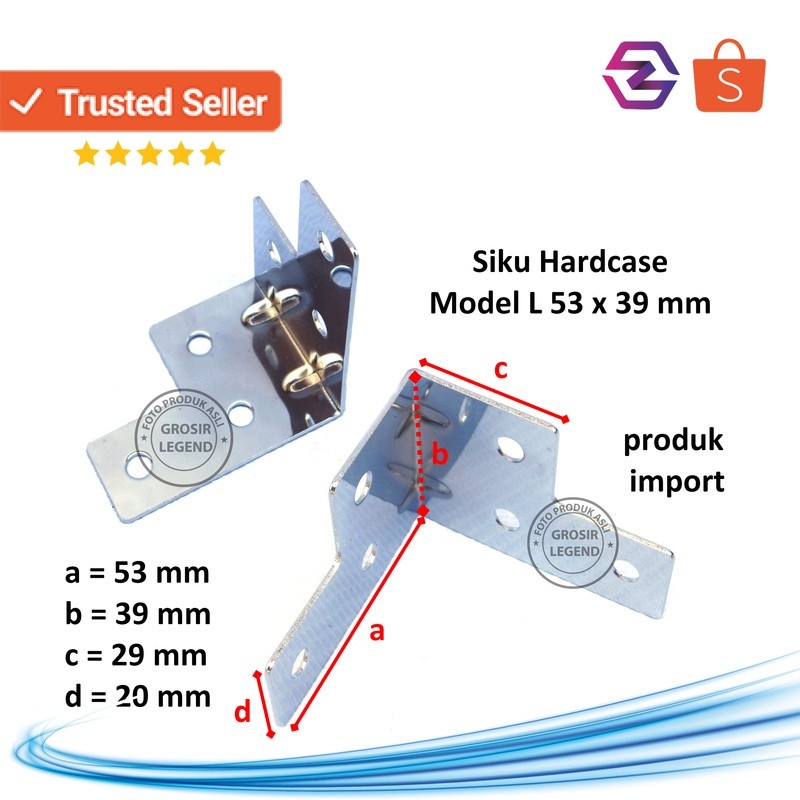 Siku besi L benteng Kecil box speaker Hardcase accessories K-B506