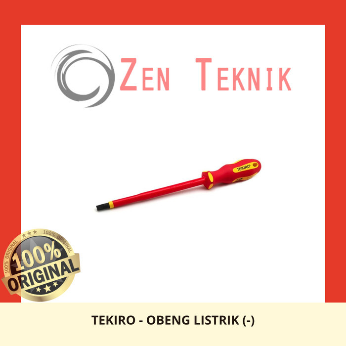 Kualitas terbaik] TEKIRO - Insulation Screw Driver (Obeng Listrik)
