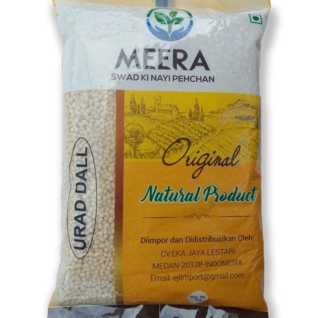 

*****] URAD DALL MEERA 500G / White Urad Gota / Kacang Urad / Urad Dall Whole