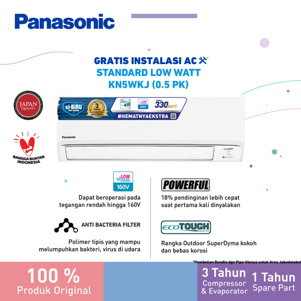 Panasonic CS/CU-KN5WKJ AC Low Watt [0.5 PK]