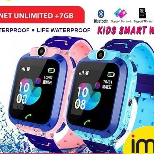 Dennos W33 Waterproof Kids Smart Watch Q12 Q12B Anak Jam Tangan
