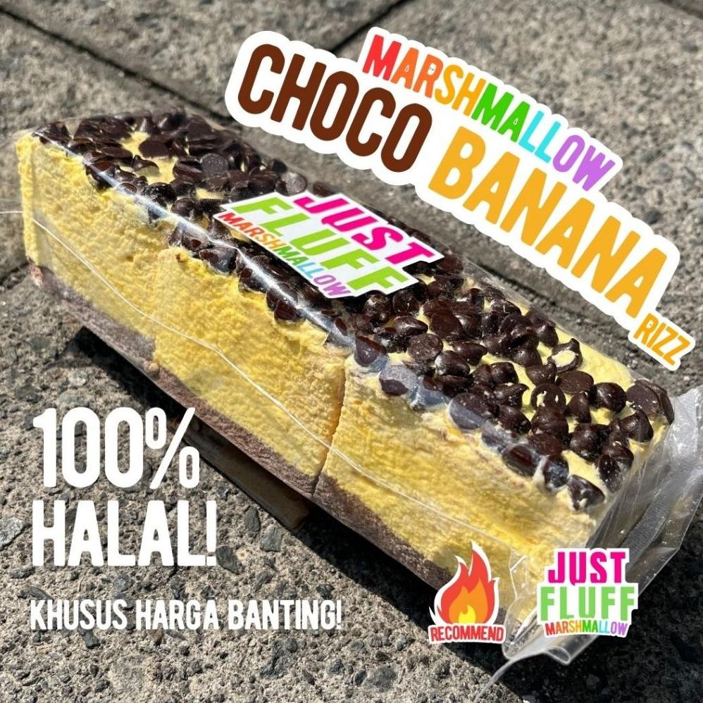 

Marshmallow JustFluff Choco Banana [HALAL] [3 KOTAK] Gourmet Marshmallow JustFluff